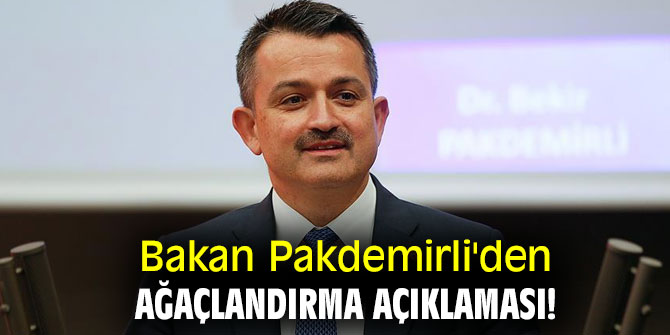 Bakan Pakdemirli'den ağaçlandırma açıklaması!
