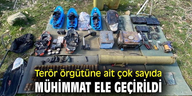 Terör örgütüne ait çok sayıda mühimmat ele geçirildi
