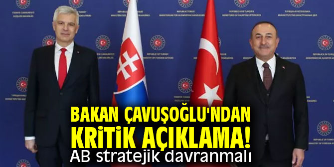Bakan Çavuşoğlu'ndan flaş açıklama! AB stratejik davranmalı