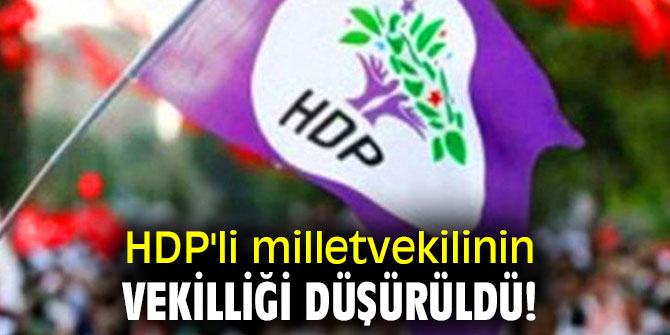 HDP'li milletvekilinin vekilliği düşürüldü!