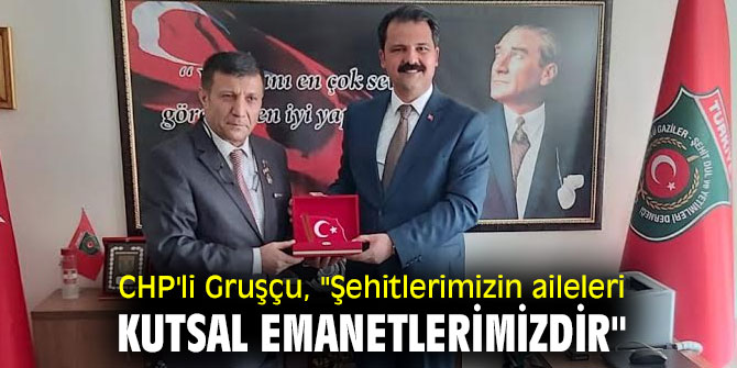 CHP'li Gruşçu, "Şehitlerimizin aileleri kutsal emanetlerimizdir"