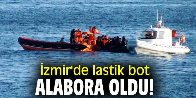 İzmir'de lastik bot alabora oldu! 