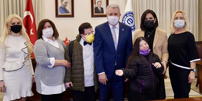 Rektör Budak, Down Sendromlu çocukları konuk etti