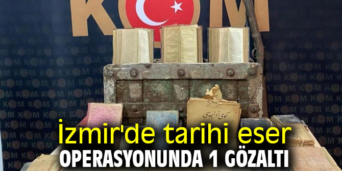 İzmir'de tarihi eser operasyonunda 1 gözaltı