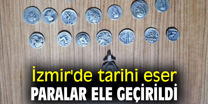 İzmir'de tarihi eser paralar ele geçirildi