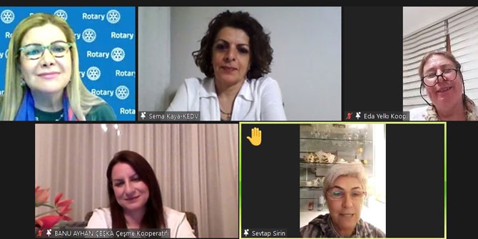 Dokuz Eylül Rotary Kulübü'nde online toplantı