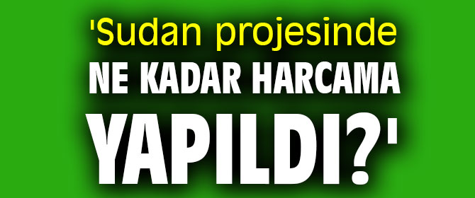 CHP'li Gürer, 'Sudan projesinde ne kadar harcama yapıldı?'