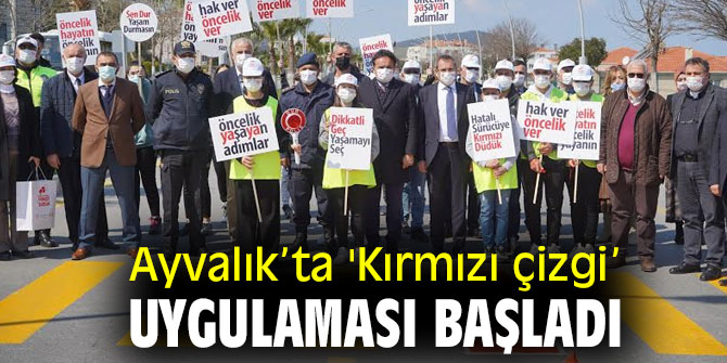 Ayvalık’ta  'Kırmızı çizgi’ uygulaması başladı!