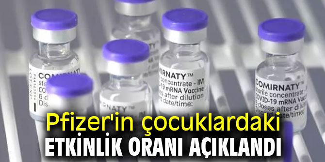 Korona aşısının çocuklardaki etkinlik oranı açıklandı