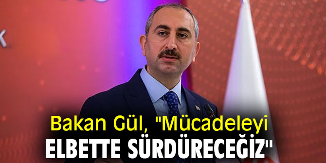 Bakan Gül, "Mücadeleyi elbette sürdüreceğiz"