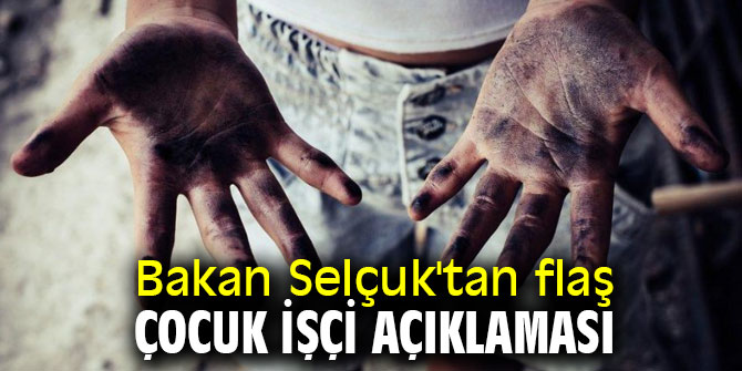 Bakan Selçuk'tan flaş çocuk işçi açıklaması