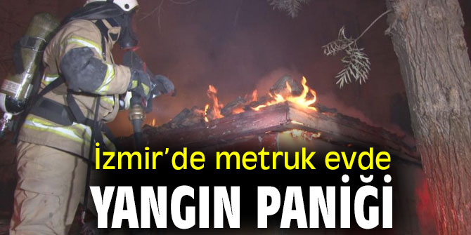 Tek katlı metruk evde yangın paniği