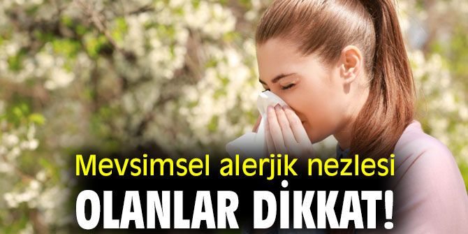 Mevsimsel alerjik nezlesi olanlar dikkat!
