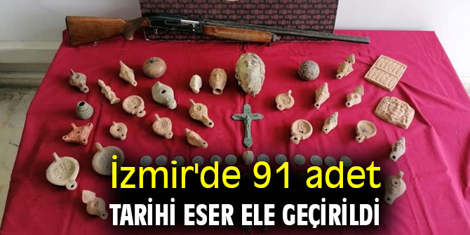 İzmir'de 91 adet tarihi eser ele geçirildi
