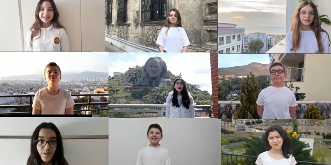 İzmir Misak-ı Milli Ortaokulu öğrencilerinden 23 Nisan mesajı