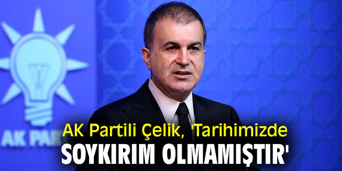 AK Partili Çelik, 'Tarihimizde soykırım olmamıştır'