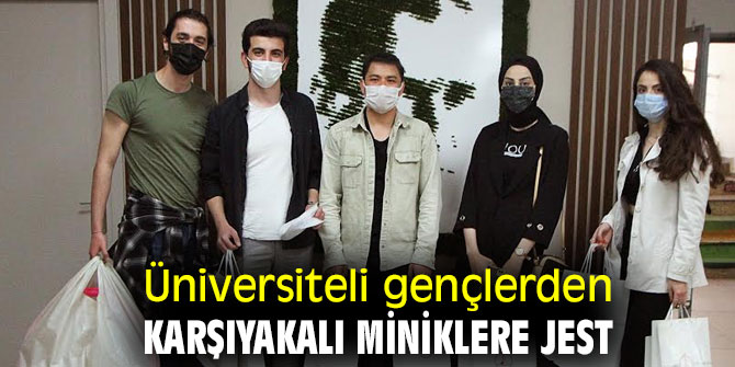 Üniversiteli gençlerden Karşıyakalı miniklere jest