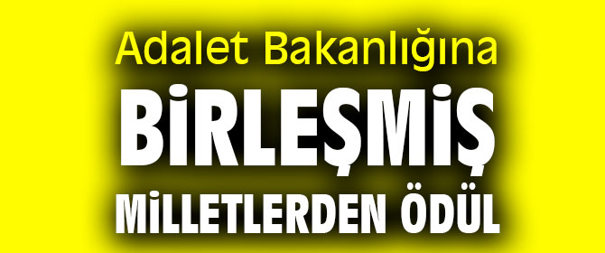 Birleşmiş Milletlerden Adalet Bakanlığına ödül