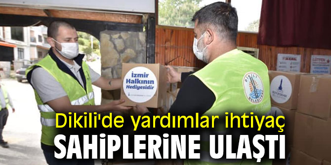 Dikili'de yardımlar ihtiyaç sahiplerine ulaştı