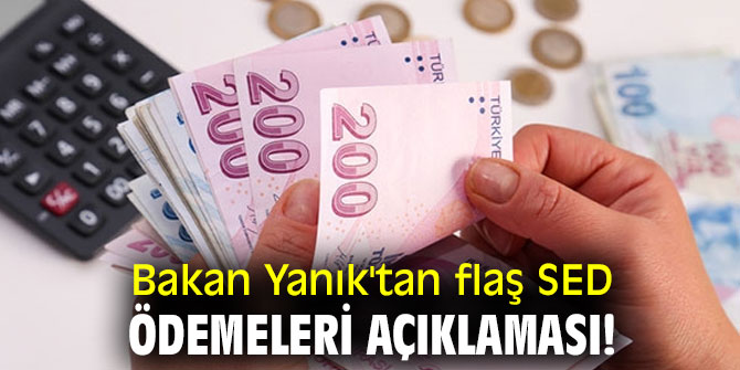 Bakan Yanık'tan flaş SED ödemeleri açıklaması!