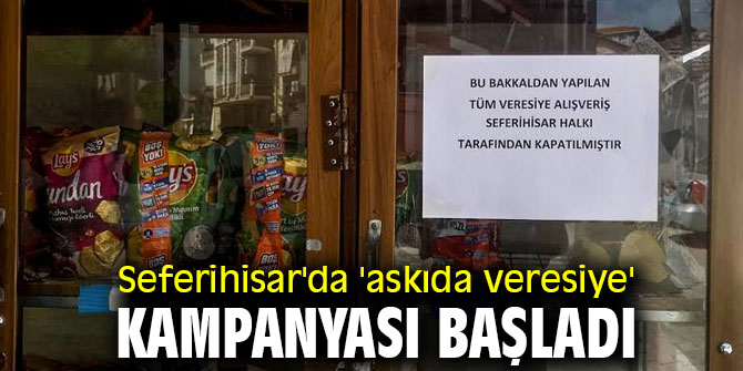 Seferihisar'da 'askıda veresiye' kampanyası başladı