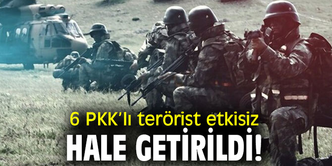 6 PKK’lı terörist etkisiz hale getirildi!