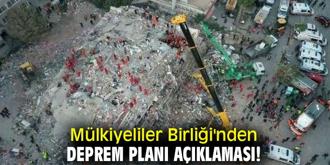Mülkiyeliler Birliği'nden deprem planı açıklaması!