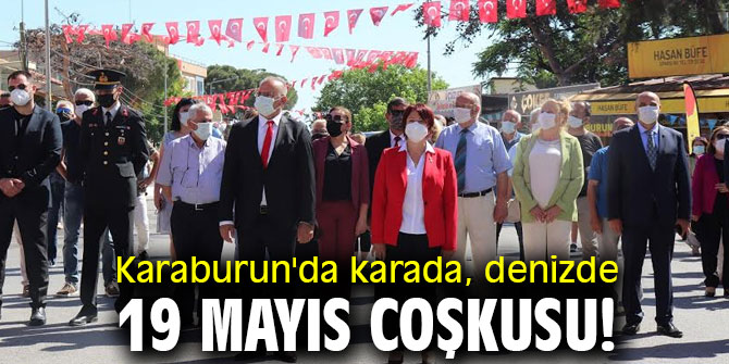 Karaburun'da karada, denizde 19 Mayıs coşkusu! 