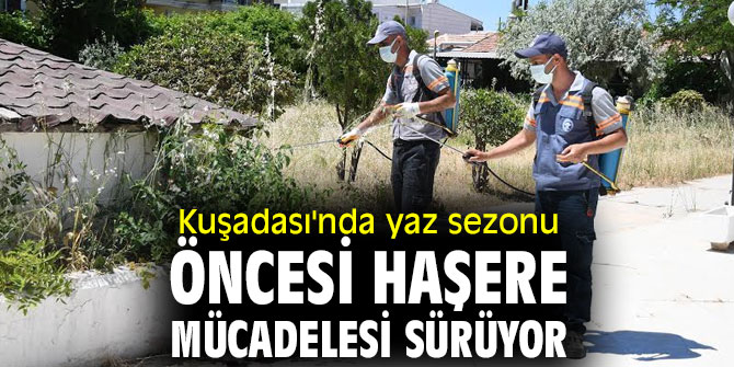 Kuşadası'nda yaz sezonu öncesi haşere mücadelesi sürüyor
