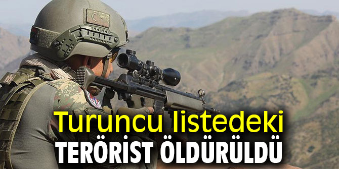 Turuncu listedeki terörist öldürüldü