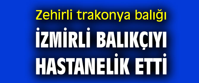 Zehirli trakonya balığı İzmirli balıkçıyı hastanelik etti