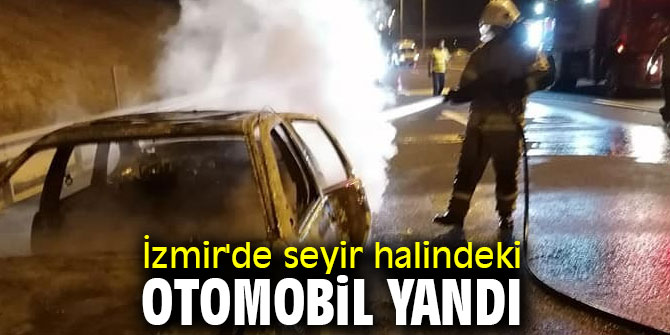 Seyir halindeki otomobil yandı