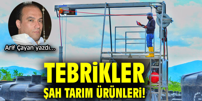 TEBRİKLER ŞAH TARIM ÜRÜNLERİ!