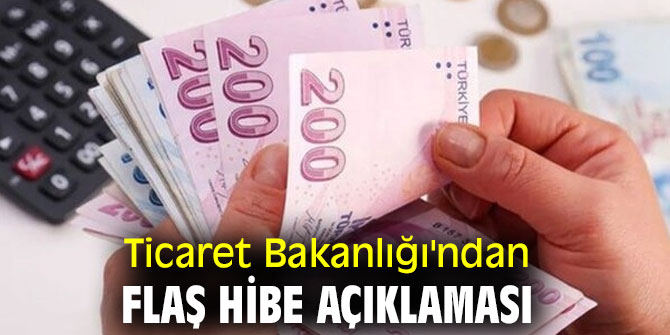 Ticaret Bakanlığı'ndan flaş hibe açıklaması