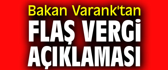Bakan Varank'tan flaş vergi açıklaması