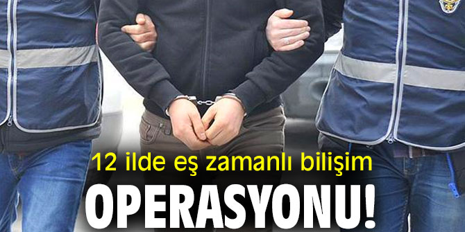 12 ilde eş zamanlı bilişim operasyonu!