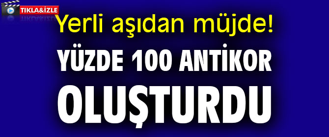 Yerli aşıdan müjde! Yüzde 100 antikor oluşturdu