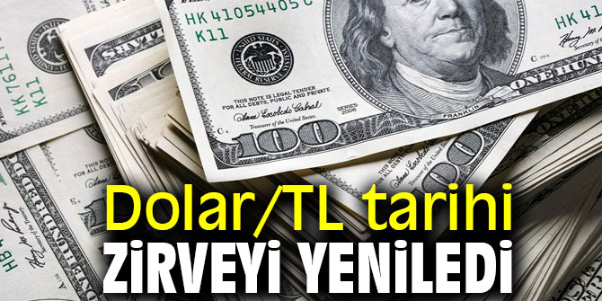 Dolar/TL yeni rekor tazeledi