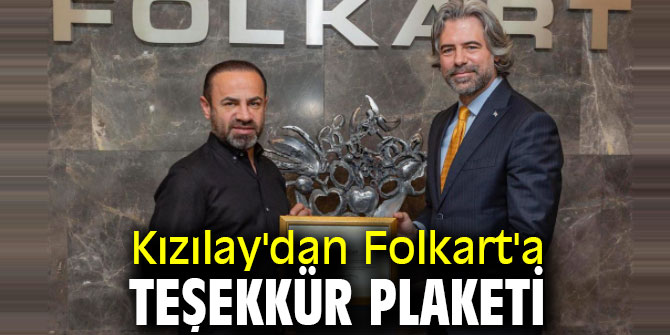 Kızılay'dan Folkart'a teşekkür plaketi