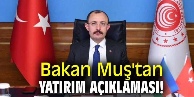 Bakan Muş'tan yatırım açıklaması!