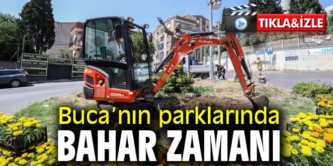Buca’nın parklarında bahar zamanı 