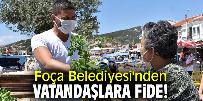 Foça Belediyesi'nden vatandaşlara fide!