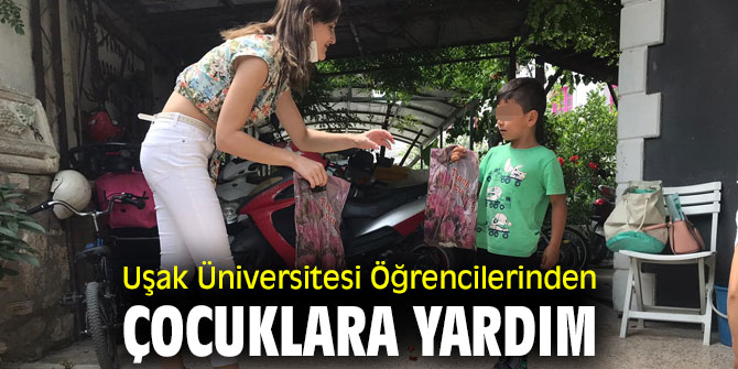 Uşak Üniversitesi Öğrencilerinden Çocuklara yardım