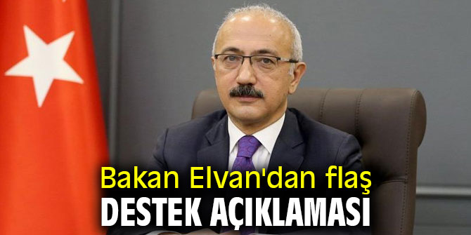 Bakan Elvan'dan flaş destek açıklaması