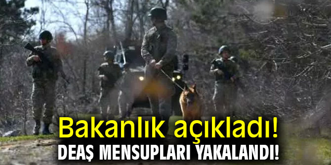 Bakanlık açıkladı! DEAŞ mensupları yakalandı!
