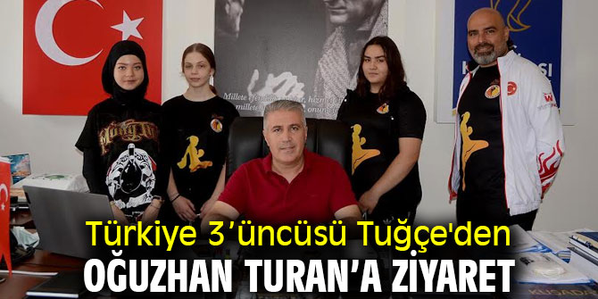 Türkiye 3’üncüsü Tuğçe'den Oğuzhan Turan’a ziyaret 