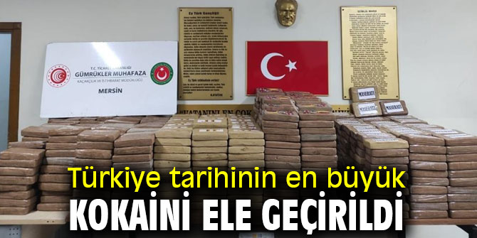 Türkiye tarihinin en büyük kokaini ele geçirildi