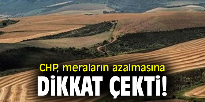 CHP, meraların azalmasına dikkat çekti!