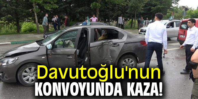 Davutoğlu'nun konvoyunda kaza!