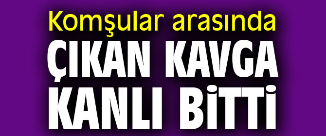 Komşular arasında çıkan kavga kanlı bitti